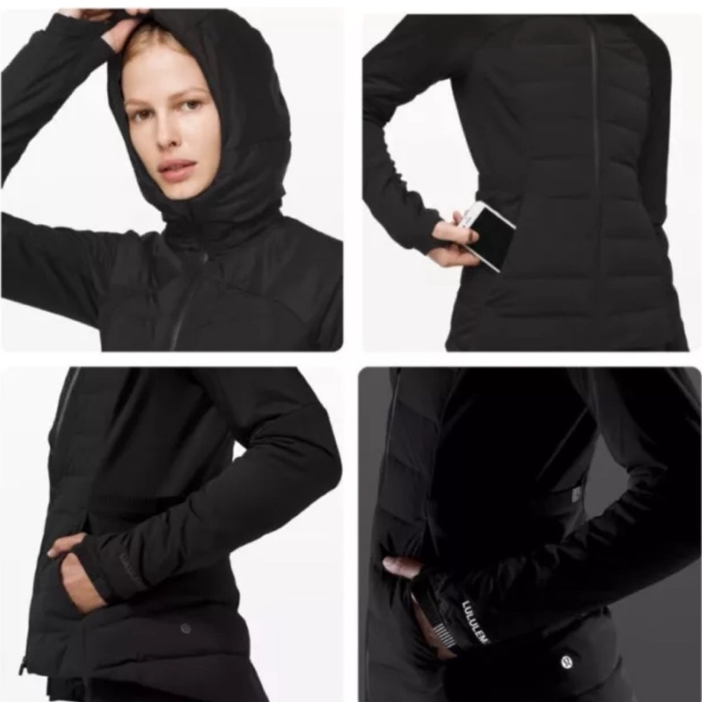 Lululemon Down for it all Black Jacket Size 8 - Picture 9 of 9
